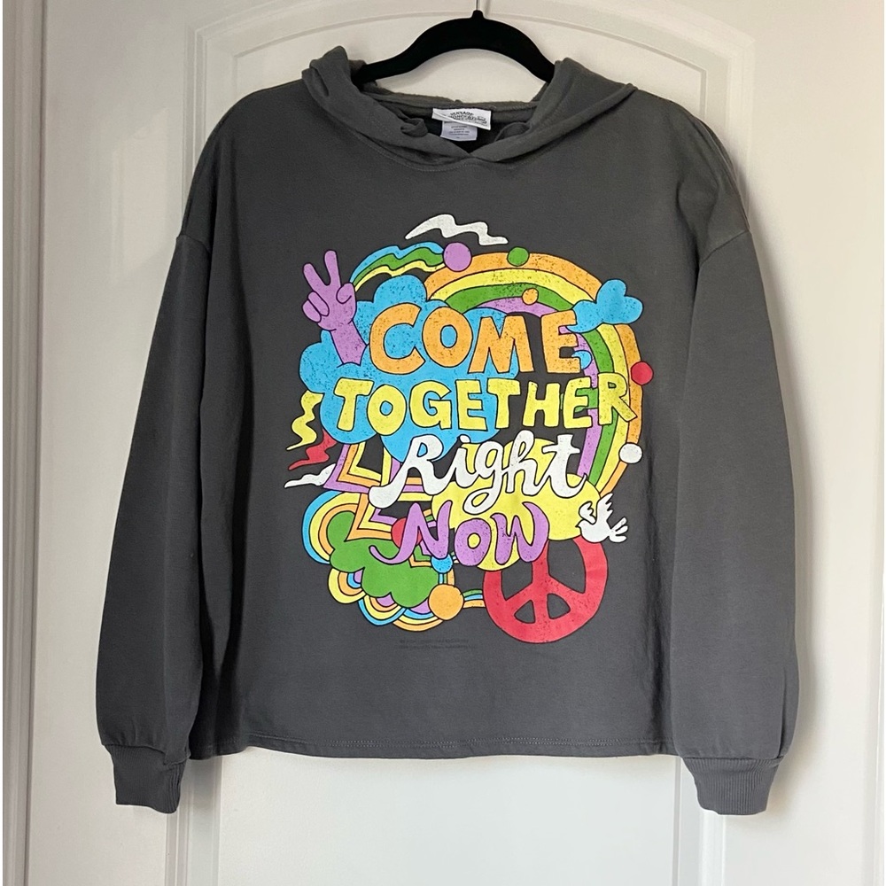 Vintage Concert Tees Cropped Hoodie.